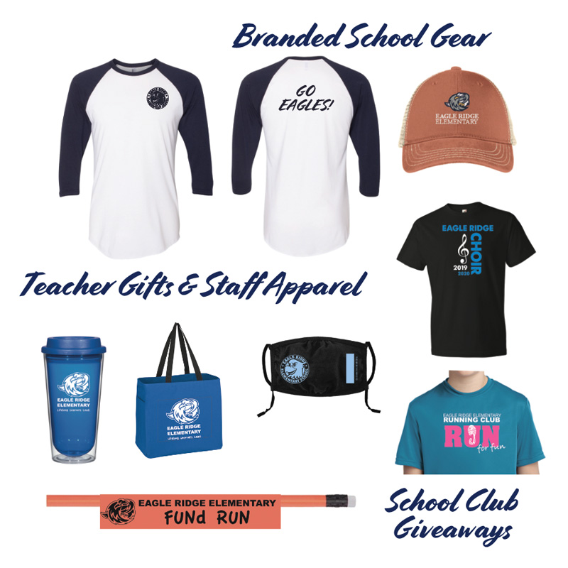 Branded school gear for teachers and students